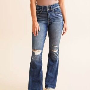 Buckle Black Superior Stretch Flare Jeans*